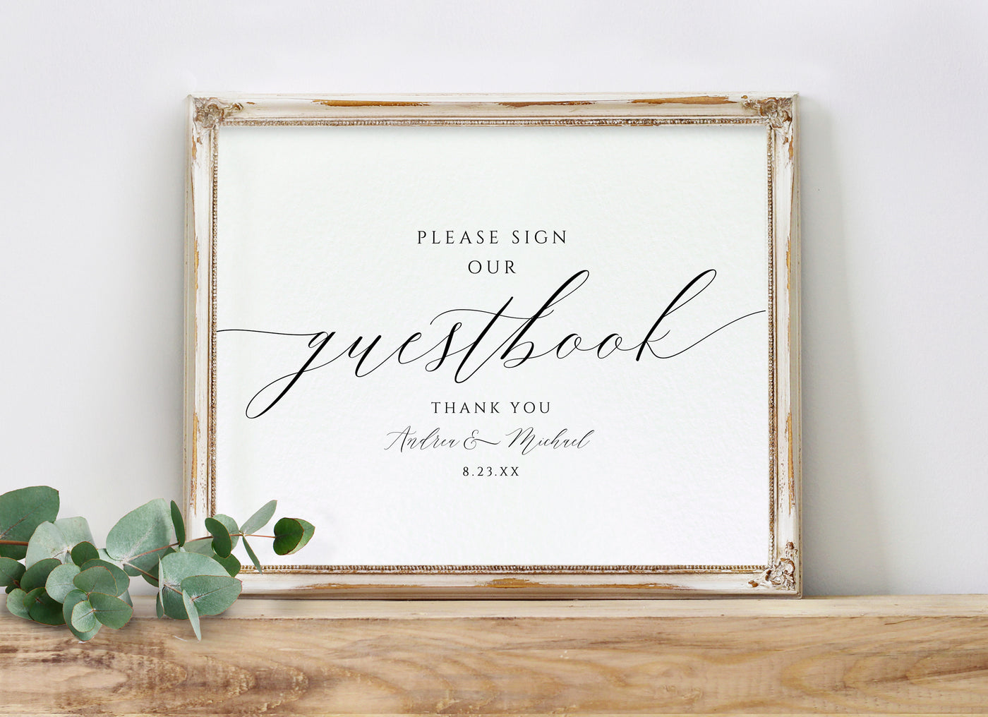 wedding sign template - guestbook