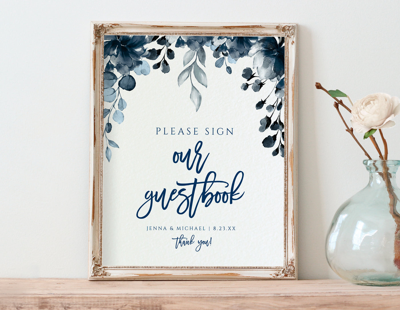 wedding guestbook sign template