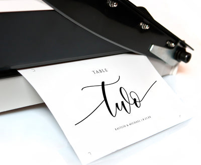 Table Numbers - Written Out | 5 x 7 | Editable - Flair Calligraphy Templett