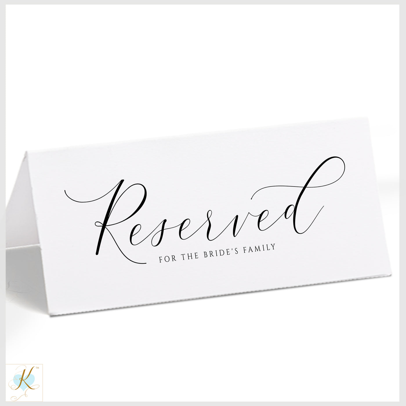Luxury Reserved Card Template - Splendid | Modern Calligraphy - Tent | Templett