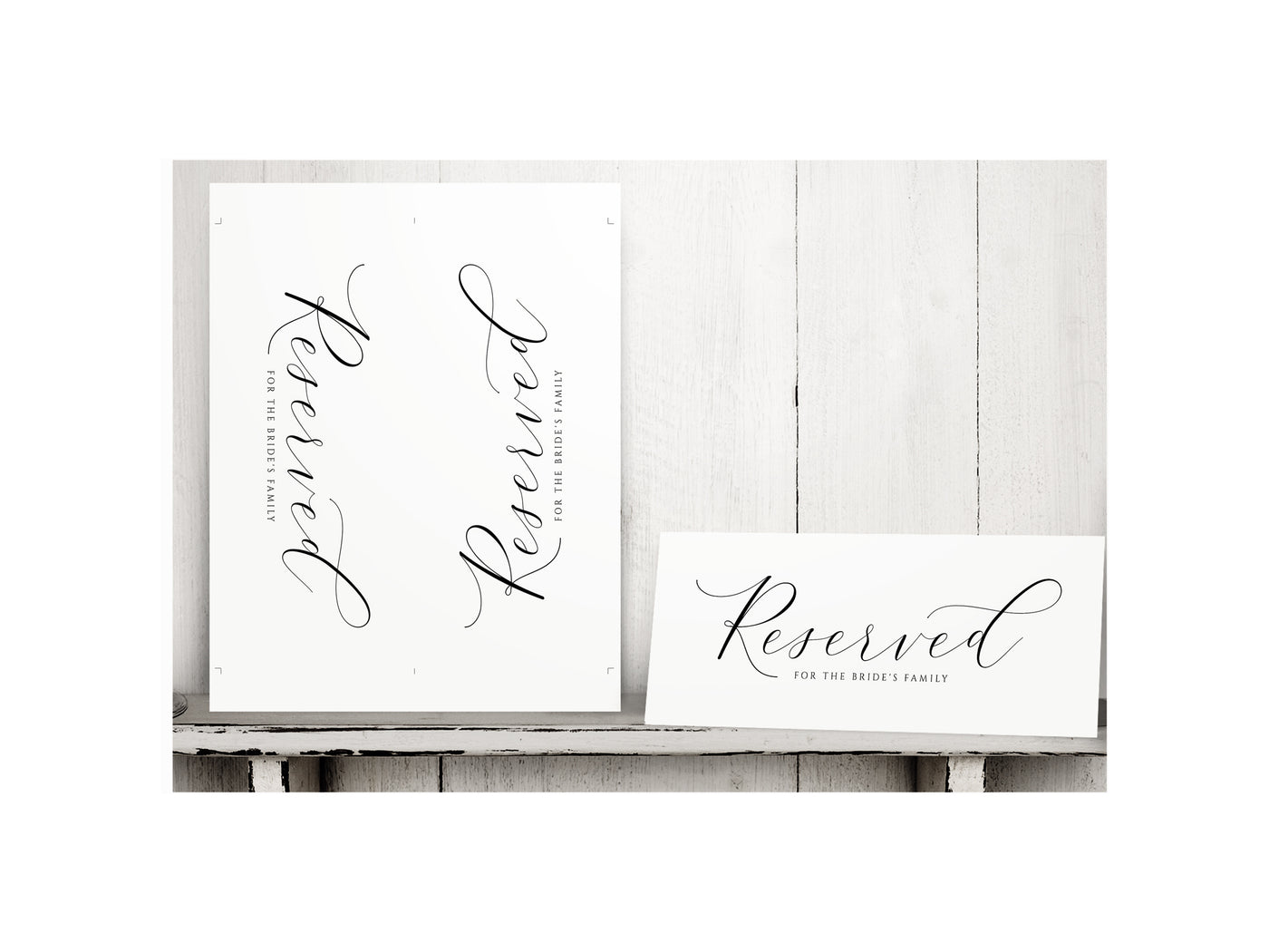 Luxury Reserved Card Template - Splendid | Modern Calligraphy - Tent | Templett