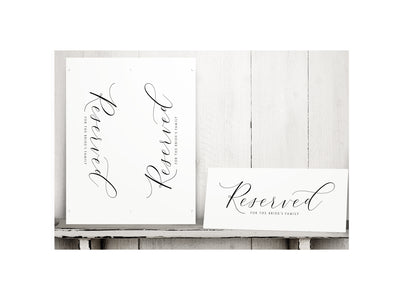 Luxury Reserved Card Template - Splendid | Modern Calligraphy - Tent | Templett