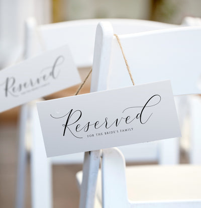 Luxury Reserved Card Template - Splendid | Modern Calligraphy - Tent | Templett