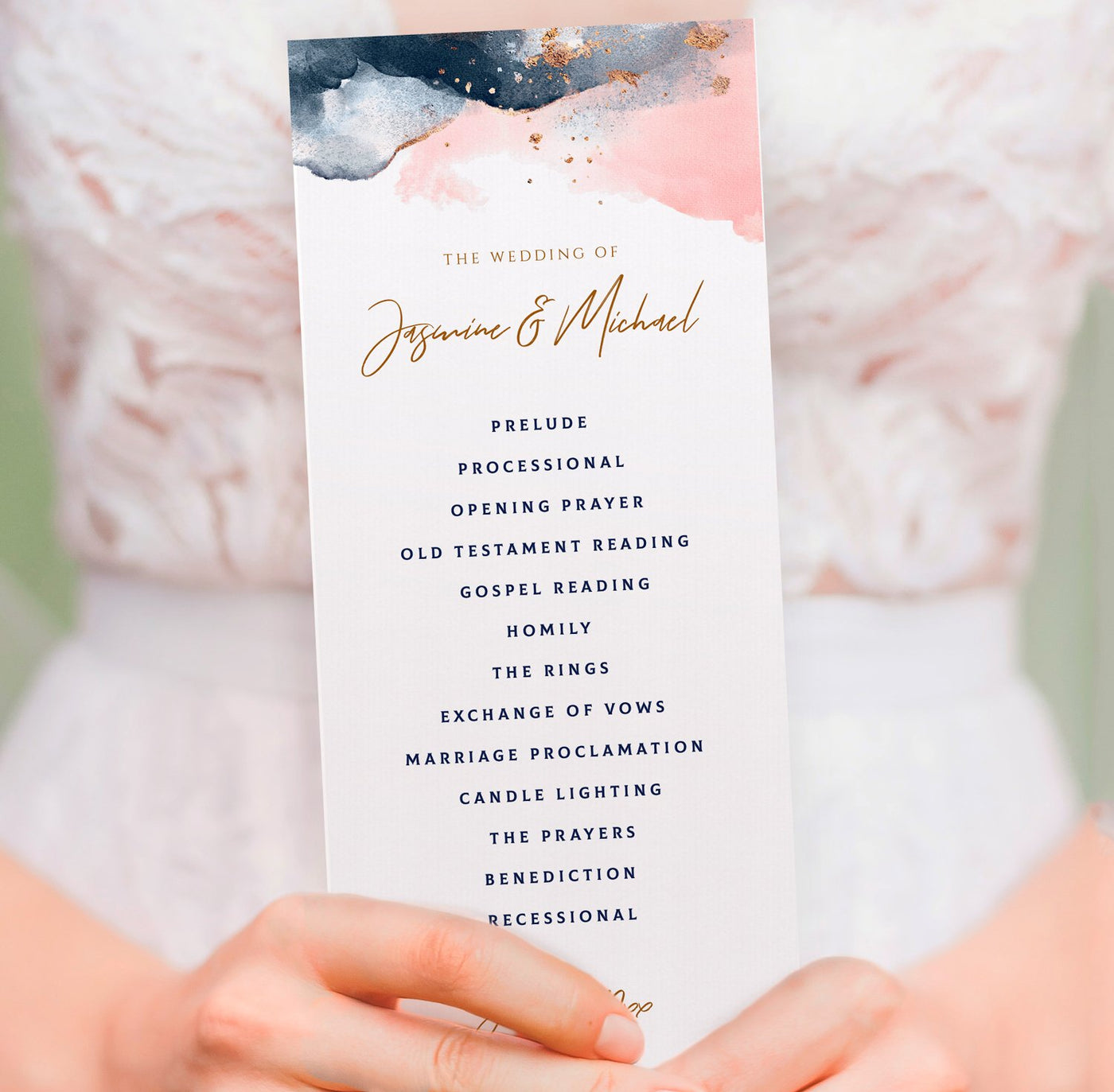 Magical Mountain Mist Wedding Program Template