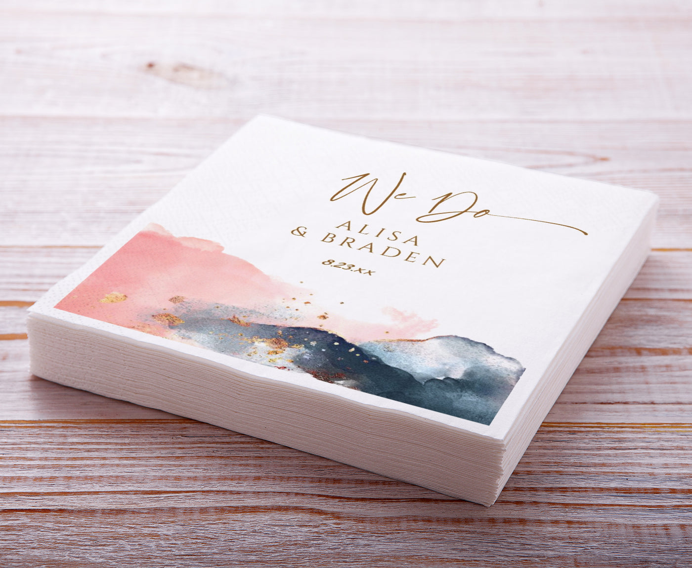 Wedding or Shower Napkins | Magical Mountain Mist | Custom Printed