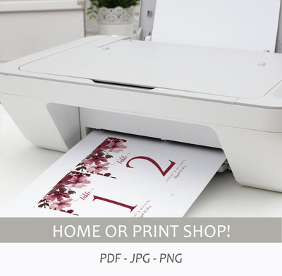 printable table numbers