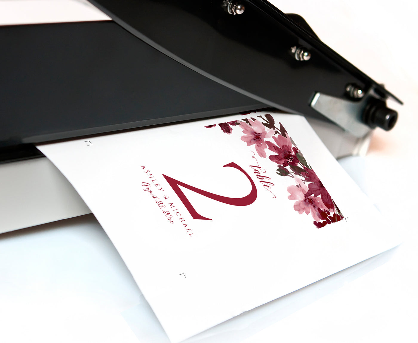 Table Number Template | Marsala Bliss Bouquet - 4 x 6 | Templett
