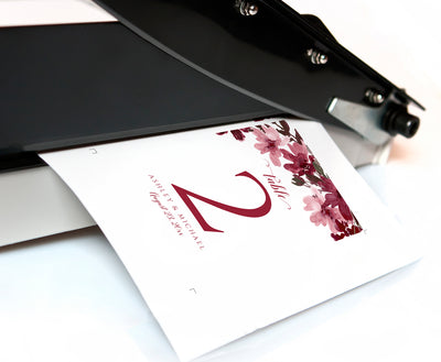 Table Number Template | Marsala Bliss Bouquet - 4 x 6 | Templett