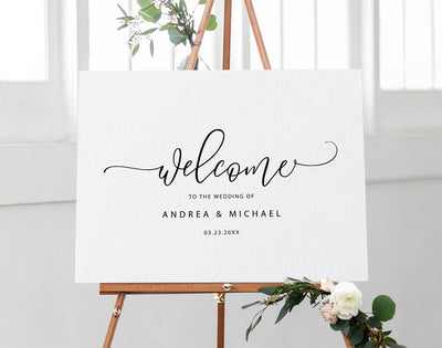 Wedding Welcome Sign - Bounce Calligraphy