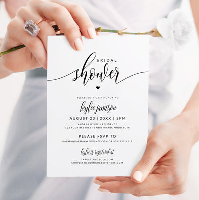 bridal shower invitation template