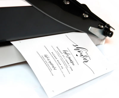 Bridal Shower Invitations Template | Flair Calligraphy (Editable Color) 5x7 | Templett