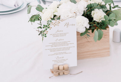 editable download wedding menus