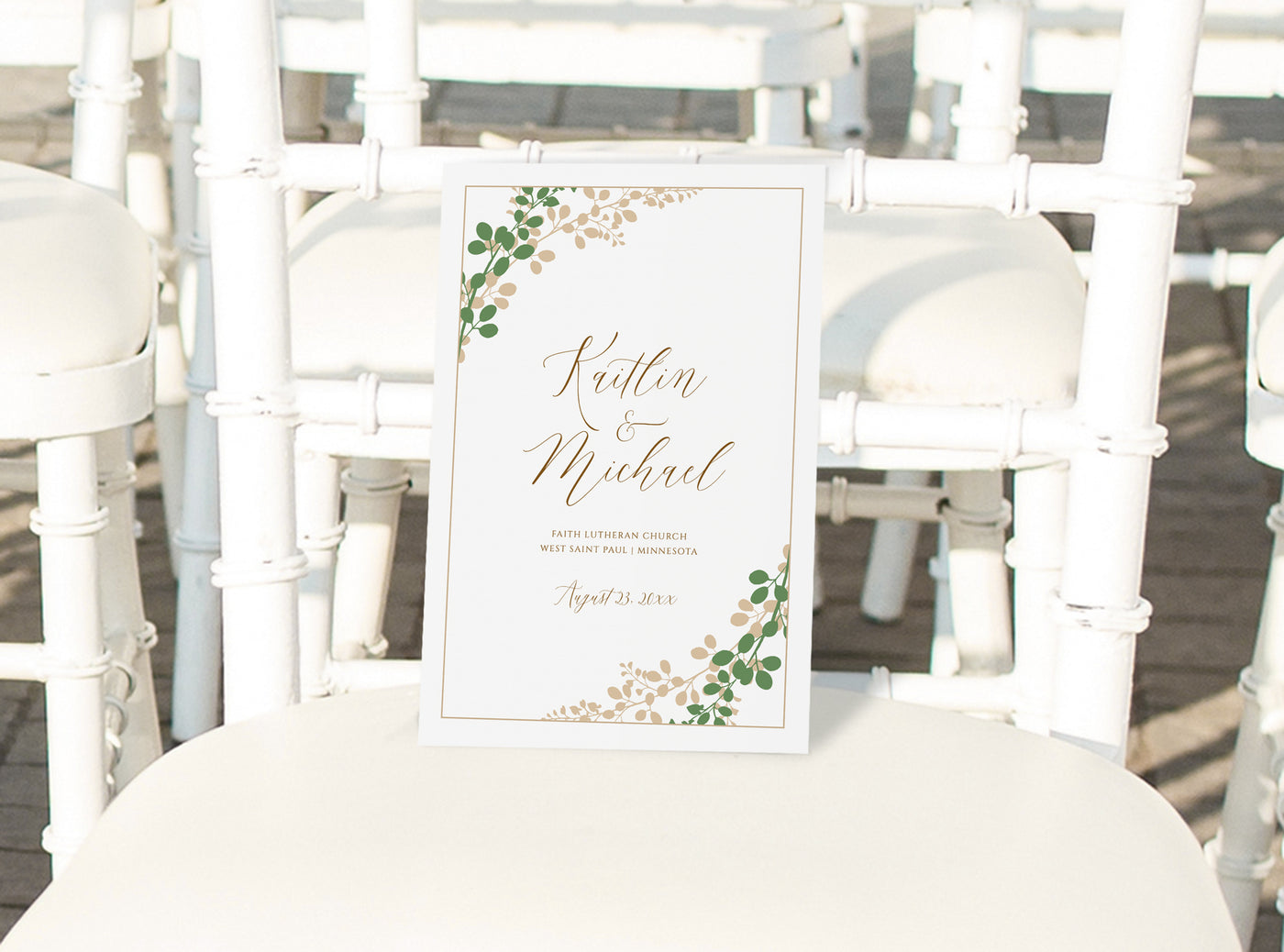 printable wedding programs - editable template