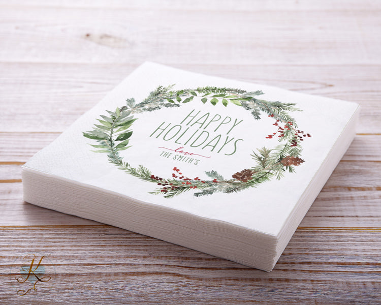 Personalized Christmas Party Napkins