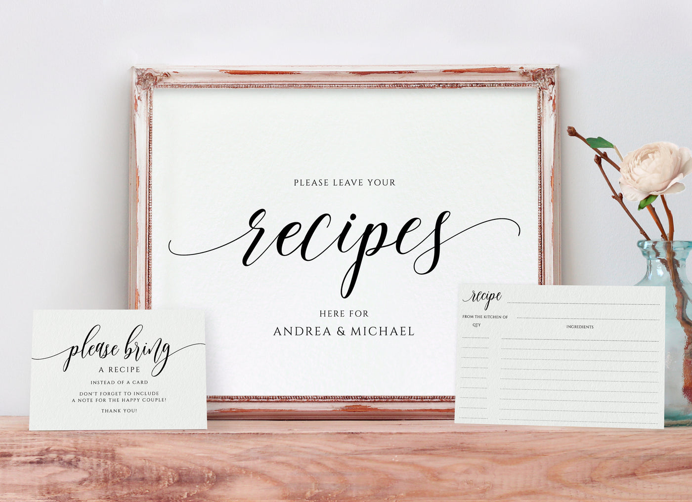 recipe card template bundle