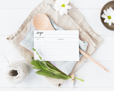 Bridal Shower Recipe Cards