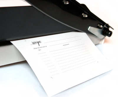 Printable Recipe Card and Sign Template | Flair Calligraphy | Templett