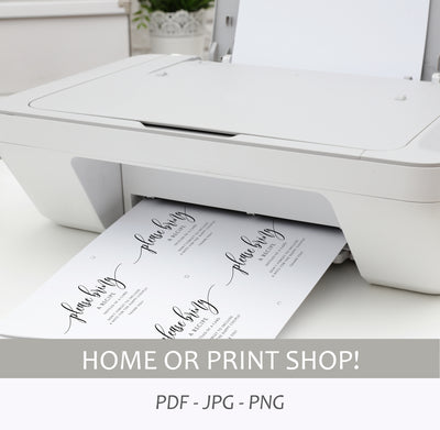 Printable Recipe Card and Sign Template | Flair Calligraphy | Templett