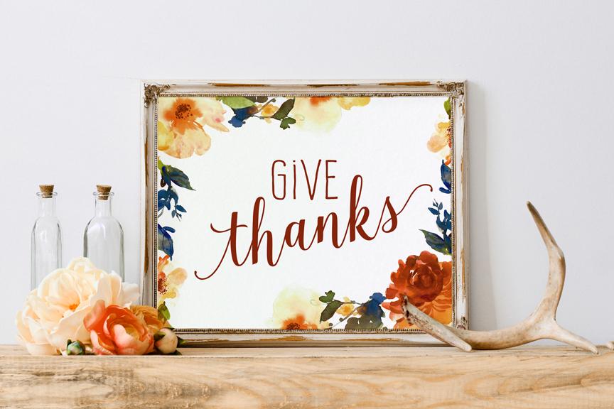 Thanksgiving Wall Art Printable