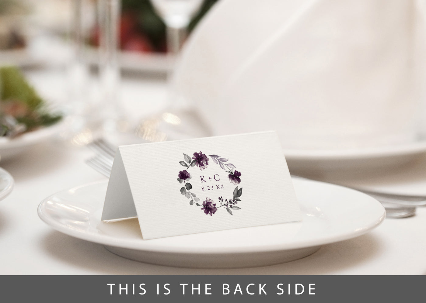 place cards with back