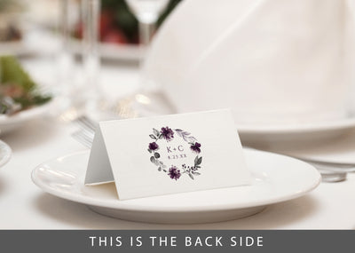 place cards with back