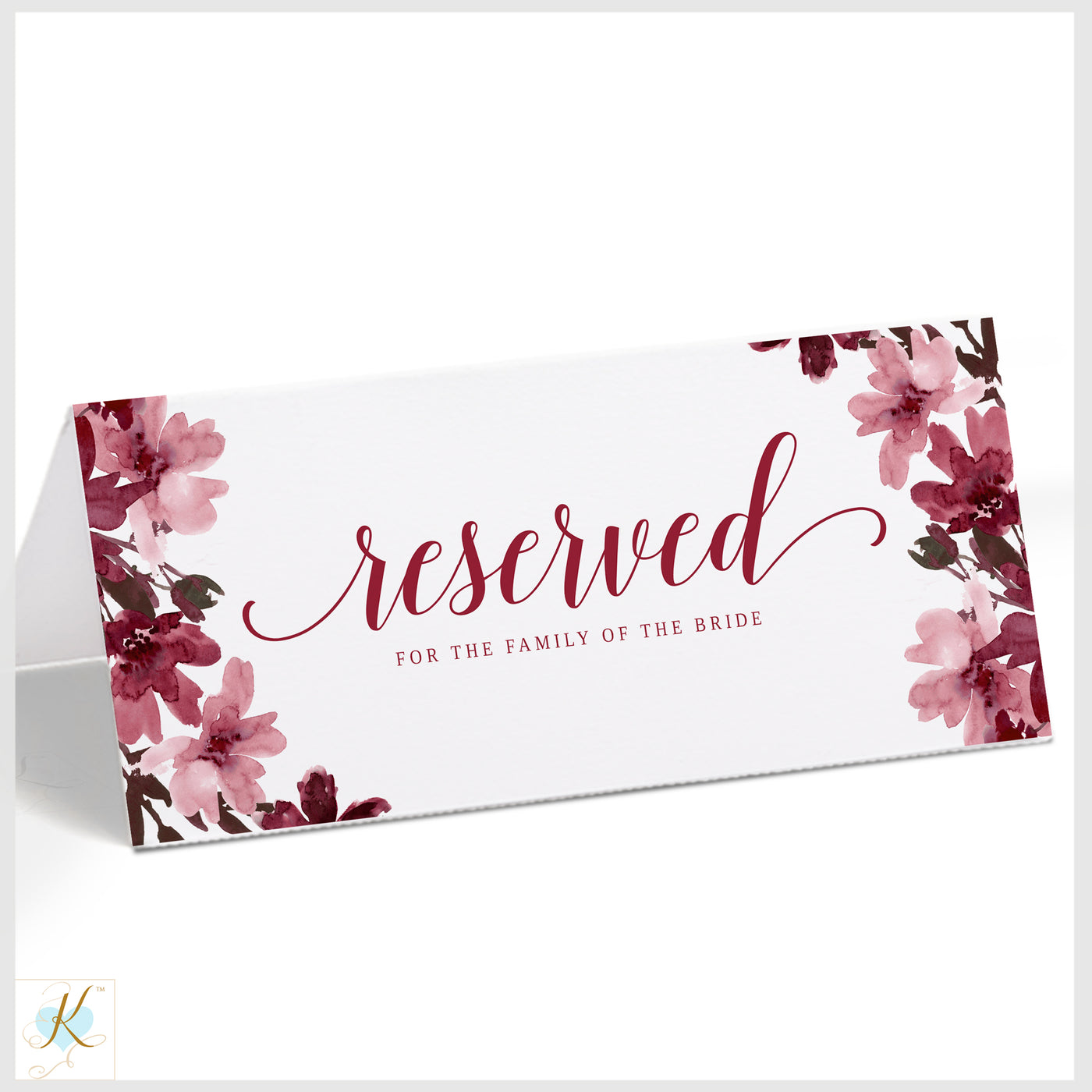 Printable Reserved Signs