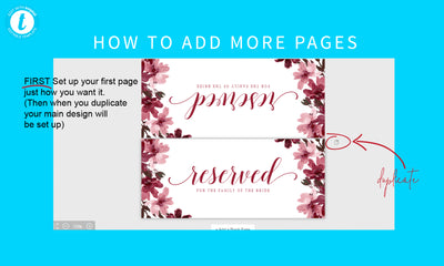 Printable Reserved Sign  | Painted Marsala Bliss Bouquet | Editable Templett