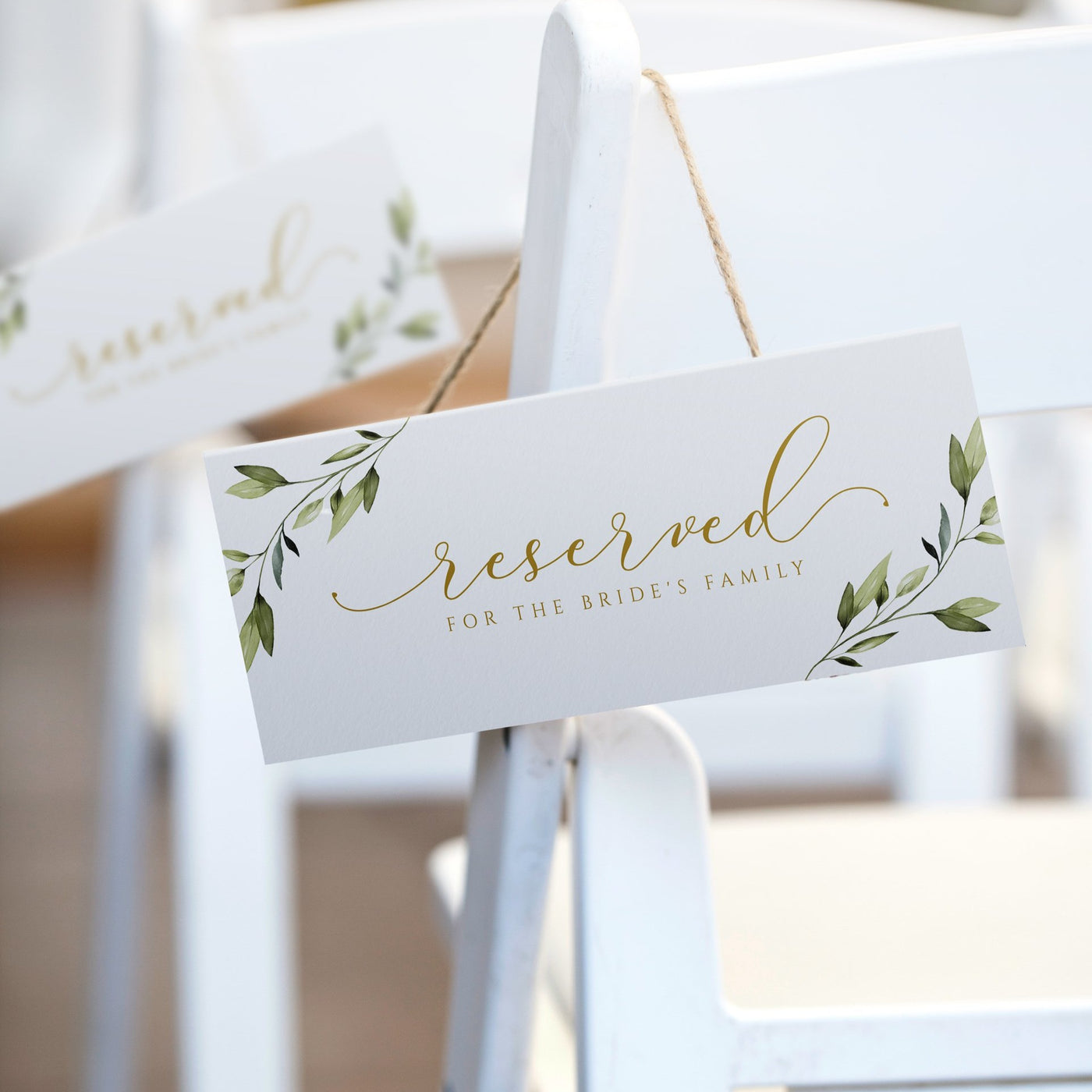 wedding reserved sign template