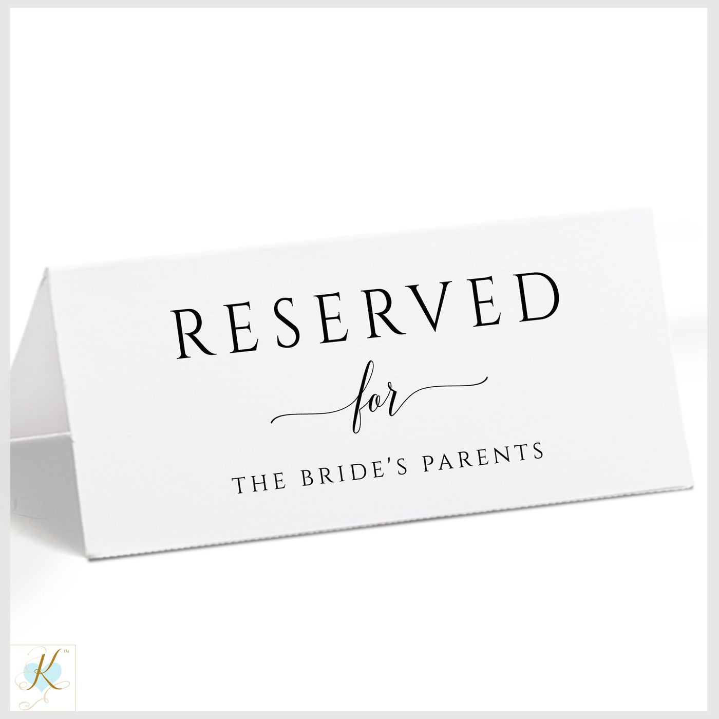 Reserved Sign Template