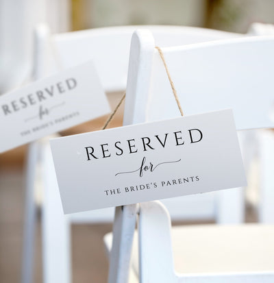 Hanging Reserved Sign Templates