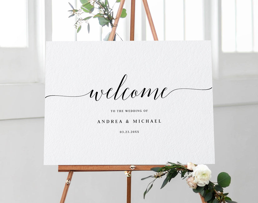 Modern Wedding Welcome Sign Poster