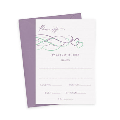 Entwined Hearts RSVP Card Template