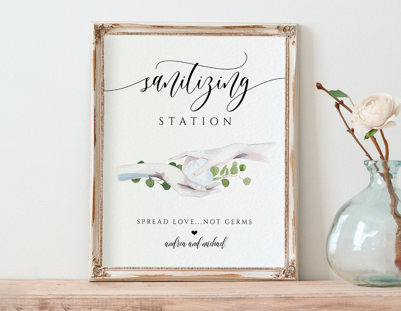 Sanitizing Station Signs for Weddings