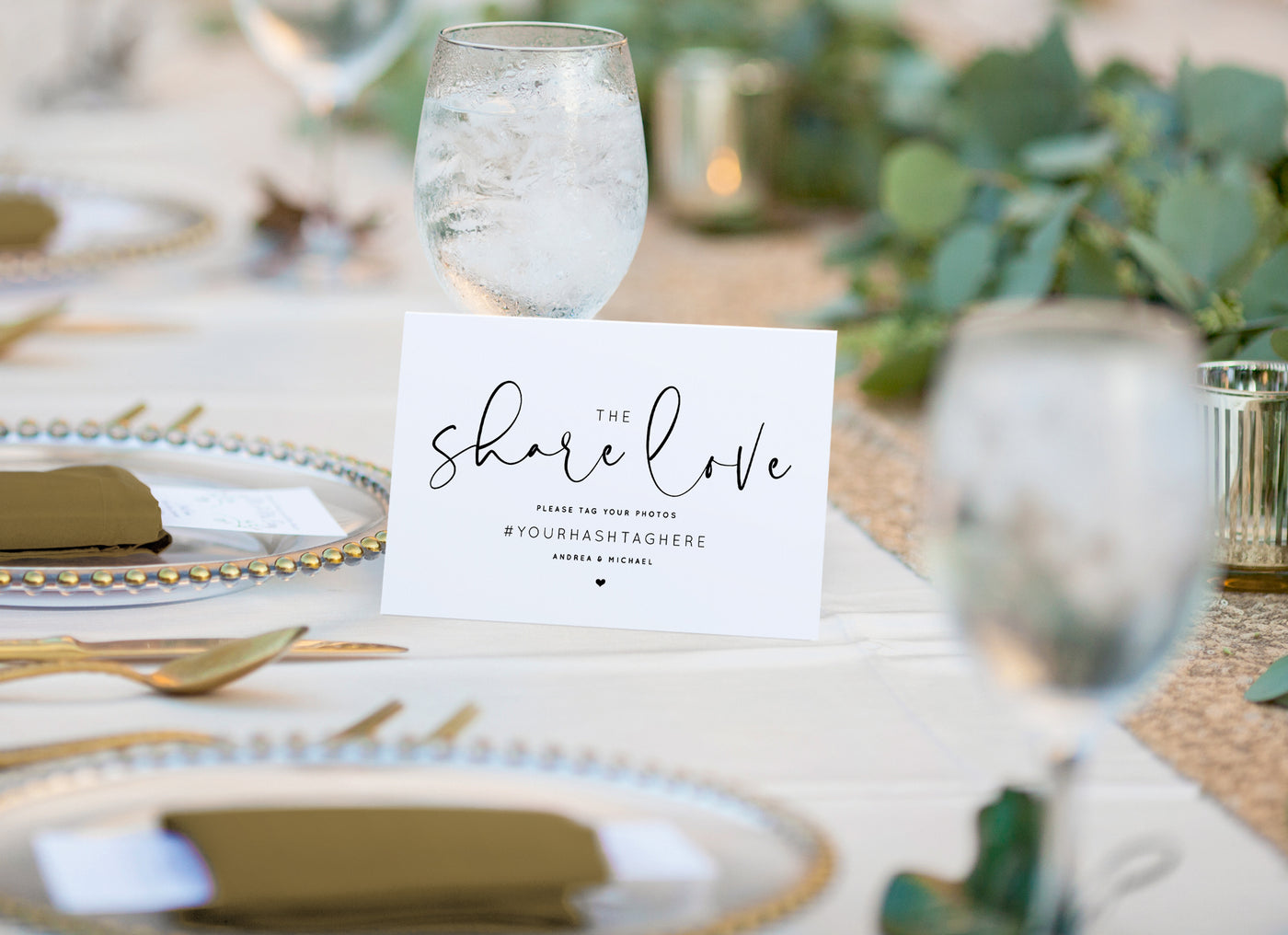 Wedding Hashtag Sign Template