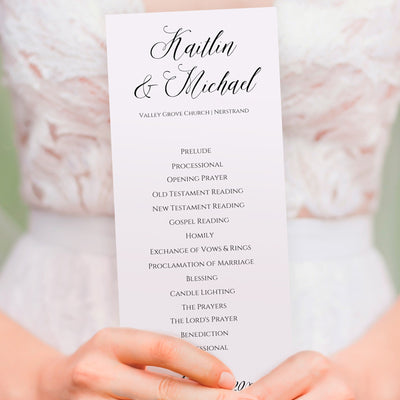 Printable Wedding Programs PDF