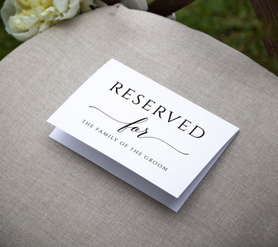 elegant reserved card template