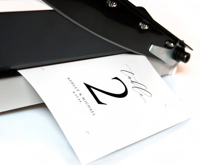 Wedding Table Number Template | Splendid Script Luxury | 4 x 6 | Editable Color