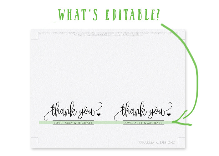Wedding Thank You Cards