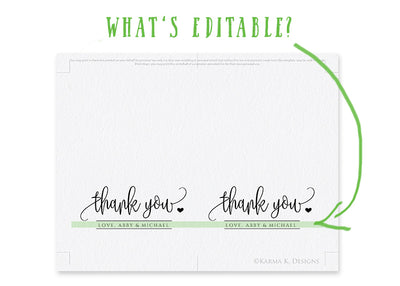 Wedding Thank You Cards