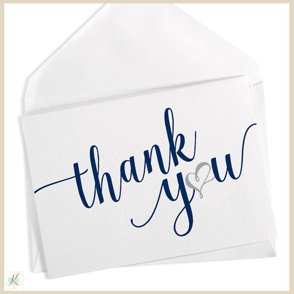 Printable Thank You Card Template - Love Calligraphy