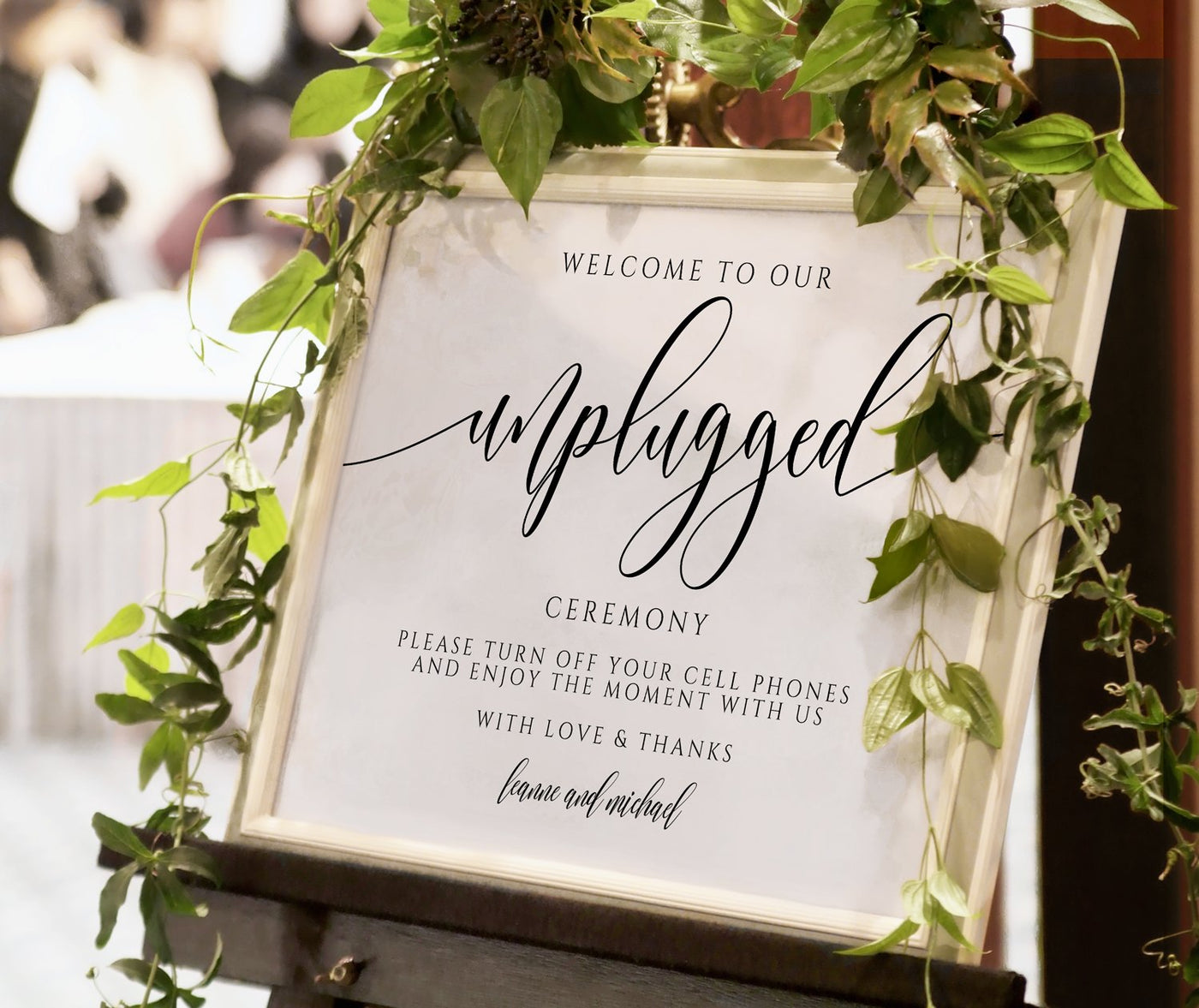 Unplugged Wedding Sign Template
