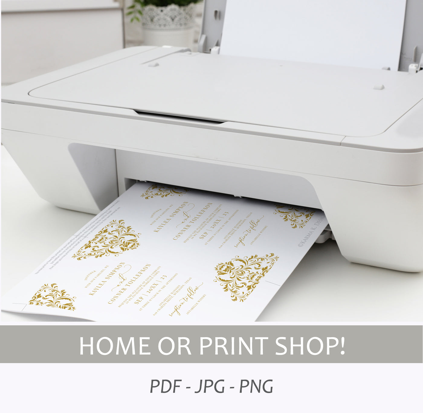 Vintage Wedding Invitation Template | 5 x 7 | Nadine | Edit Online in Templett