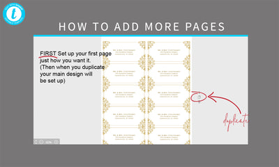 Address Label Template | Nadine (Gold) | 4x2 | Editable Templett