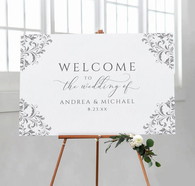 Vintage Welcome Sign for Weddings Bridal Shower