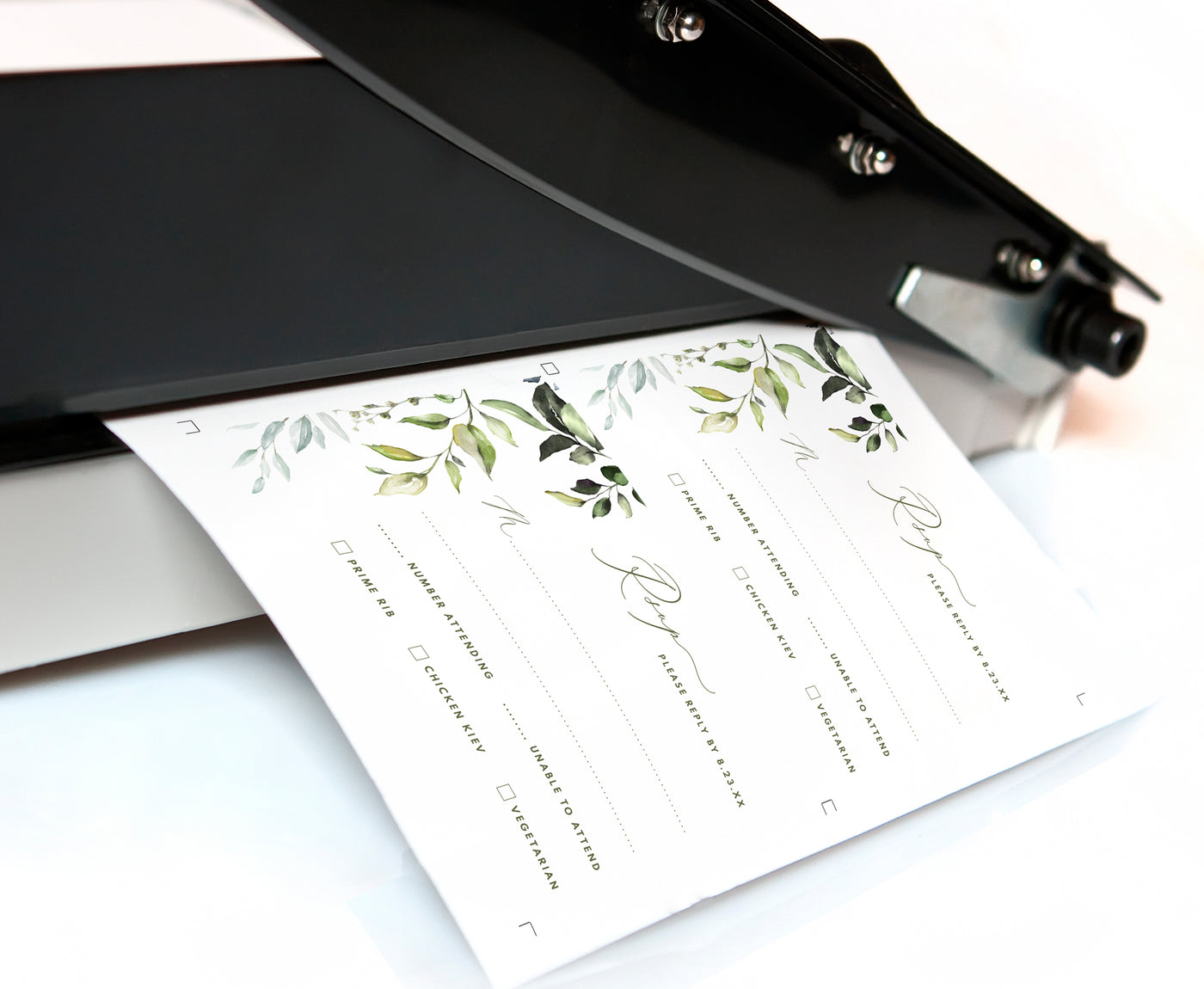 RSVP Card Template | Botanical Bliss Watercolor Greenery | Templett