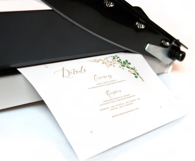Wedding Details / Information Card Template | Exquisite Vines - 5.5 x 4.25 | Templett