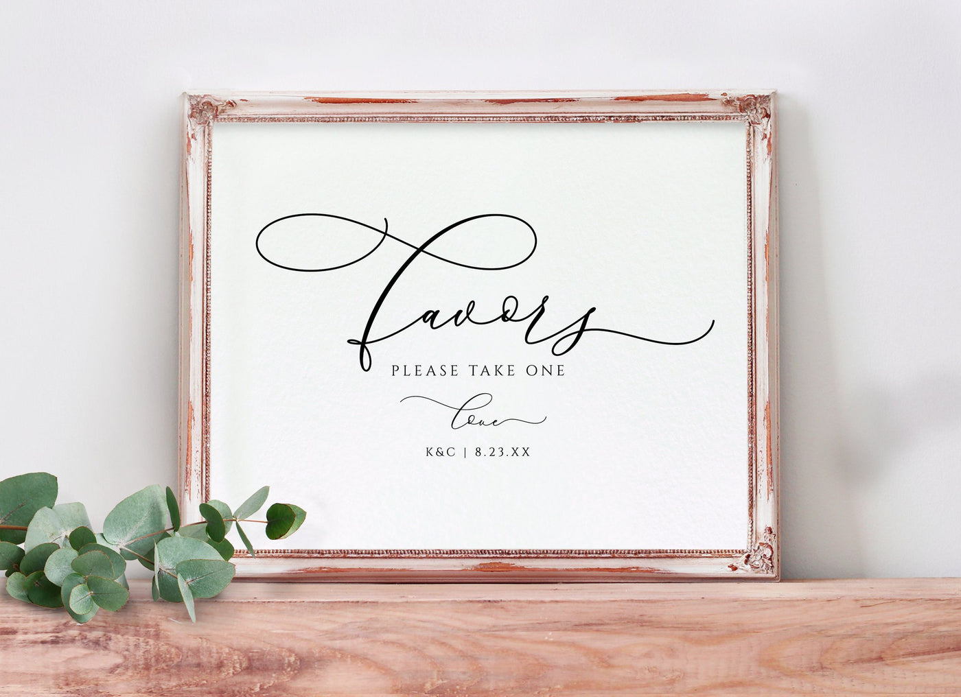 Wedding Sign Template - Favors