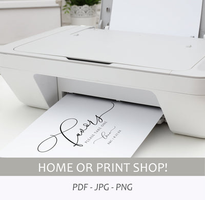Printable Wedding Signs