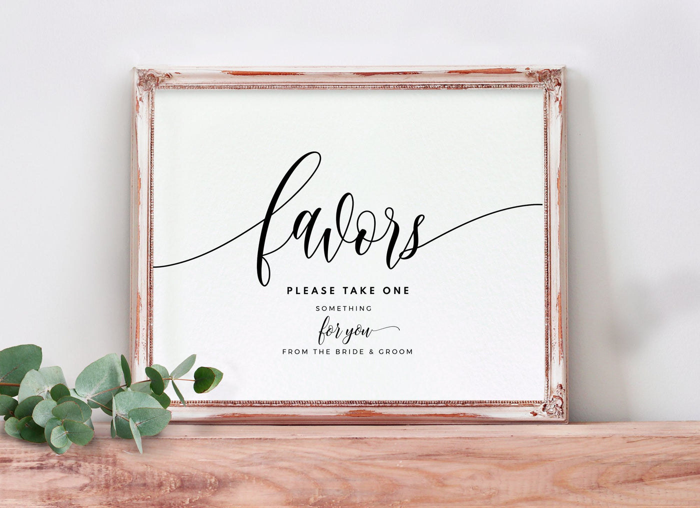 Wedding Favors Sign Template