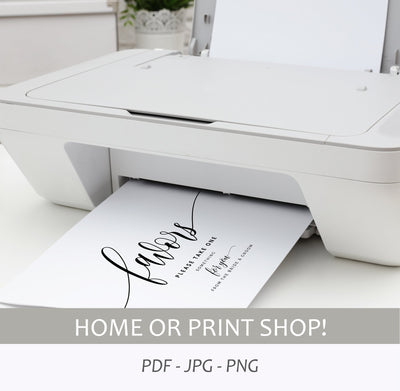 Printable Wedding Signs